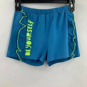 Open Edit Kids' Side Ruffle Shorts In Blue Cendre Be Yourself Size 6 NWT